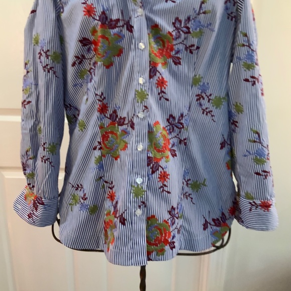 Finley Blue Striped Floral Tunic - Picture 4 of 9